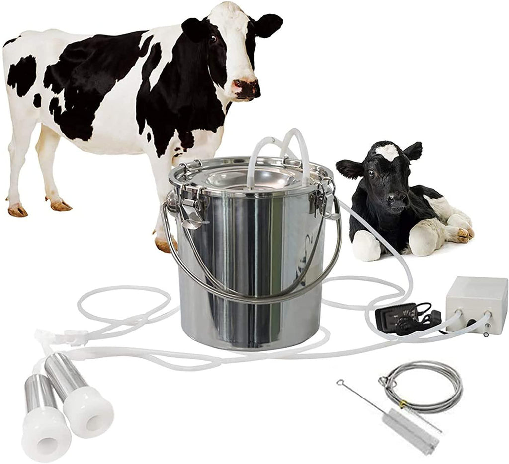 automatic portable livestock milking equipment, 7l portable pulsation vacuum pump goat milker livstock milking machine, goat milking machine, cow milking machine electric, common for cattle and shee