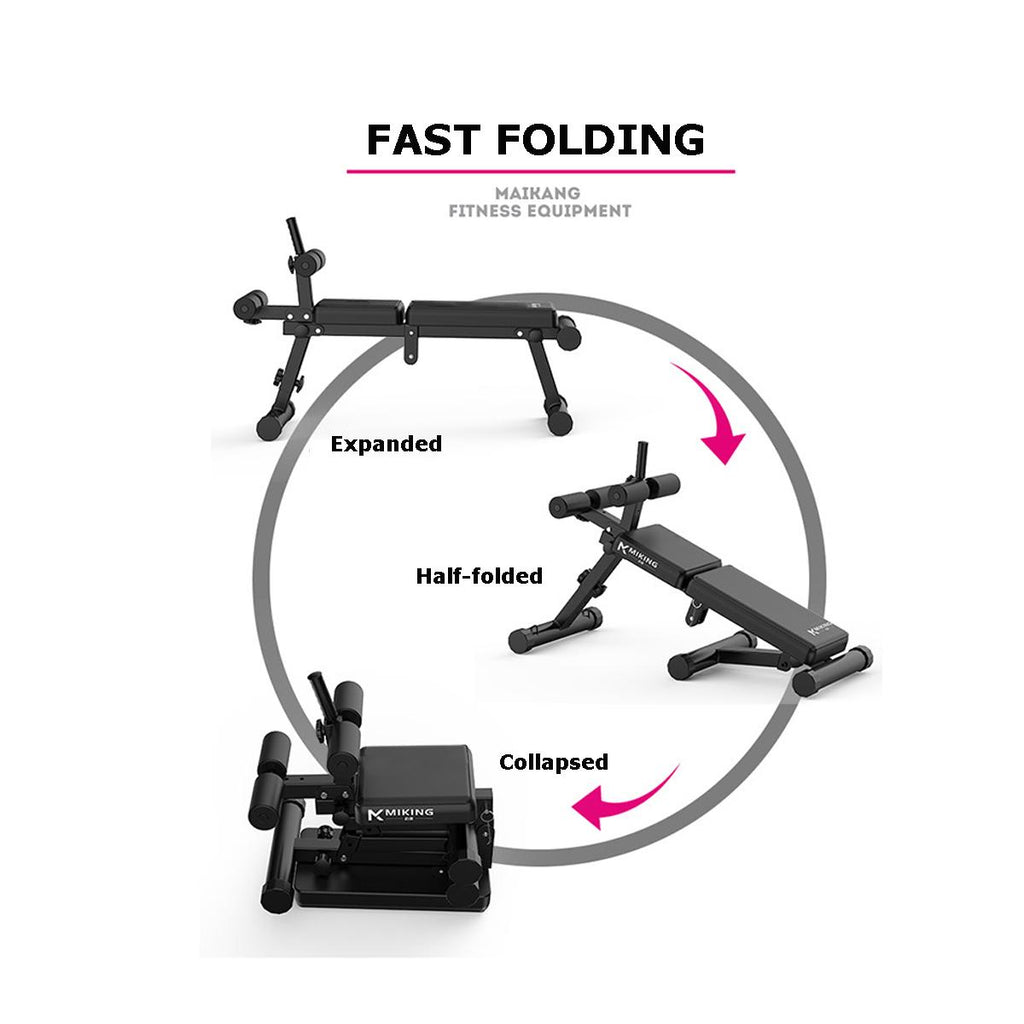 SINGES 2 in1 Ab Sit Up Bench Foldable Workout Bench Utility Weight Bench Incline Adjustable Bench Strength Training Sit-ups Board Utility Weight Bench For Full Body Workout Home Gym Gym Bench