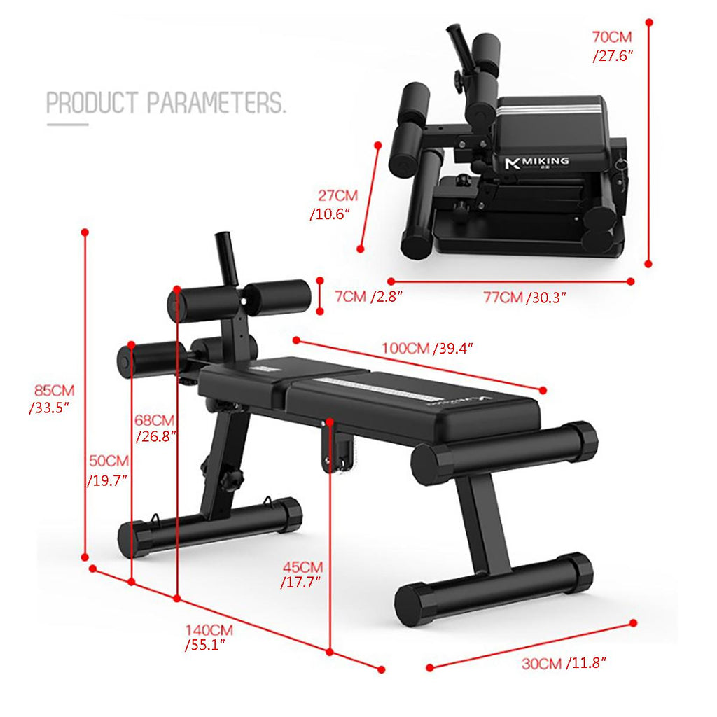 SINGES 2 in1 Ab Sit Up Bench Foldable Workout Bench Utility Weight Bench Incline Adjustable Bench Strength Training Sit-ups Board Utility Weight Bench For Full Body Workout Home Gym Gym Bench
