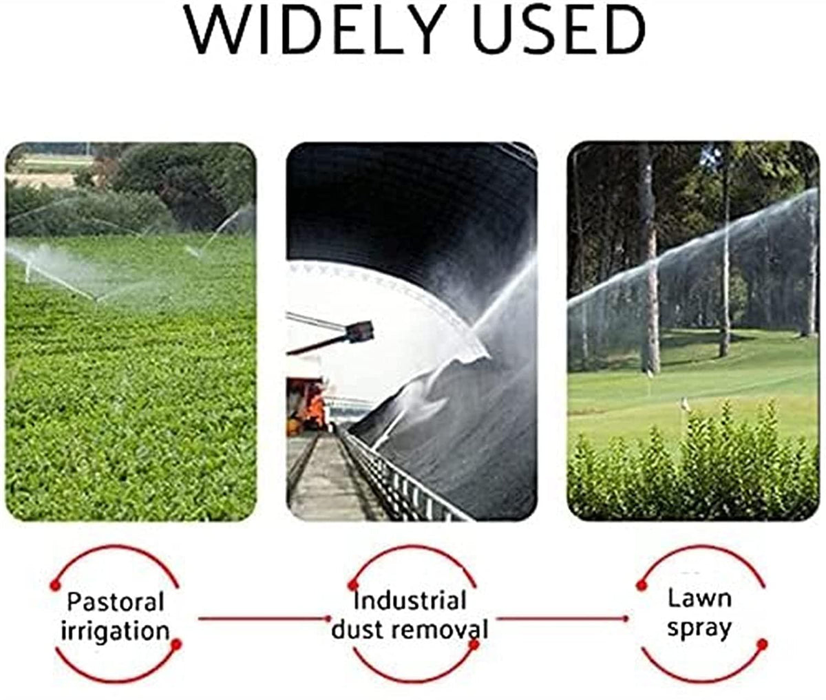 BaiHQF Garden Rocker Spray Gun, Rotating Sprinkler, 20~50M Reach, Easy to Install, Spray Evenly, Interface: Internal Thread, for Watering Plants or Lawns