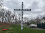 8 ft LarOutdoor Holiday Display Christian Yard Cross with Lights Easter Christmas Decoration