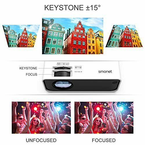 movie projector,smoent 1080p hd projector 7500l home projector video tv white
