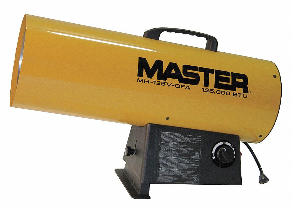 Master Portable Gas Torpedo HeatrLP,400 cfm  MH-125V-GFA
