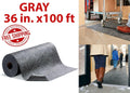 Pig Grippy Floor Mat- 36 in. x100 ft.- GRAY-  NEW!  GRP36200-GY