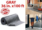 Pig Grippy Floor Mat- 36 in. x100 ft.- GRAY-  NEW!  GRP36200-GY