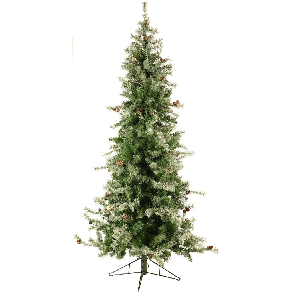 Fraser Hill Farm 9 Ft. Buffalo Fir Slim Artificial Christmas Tree with Multi-Color LED String Lighting