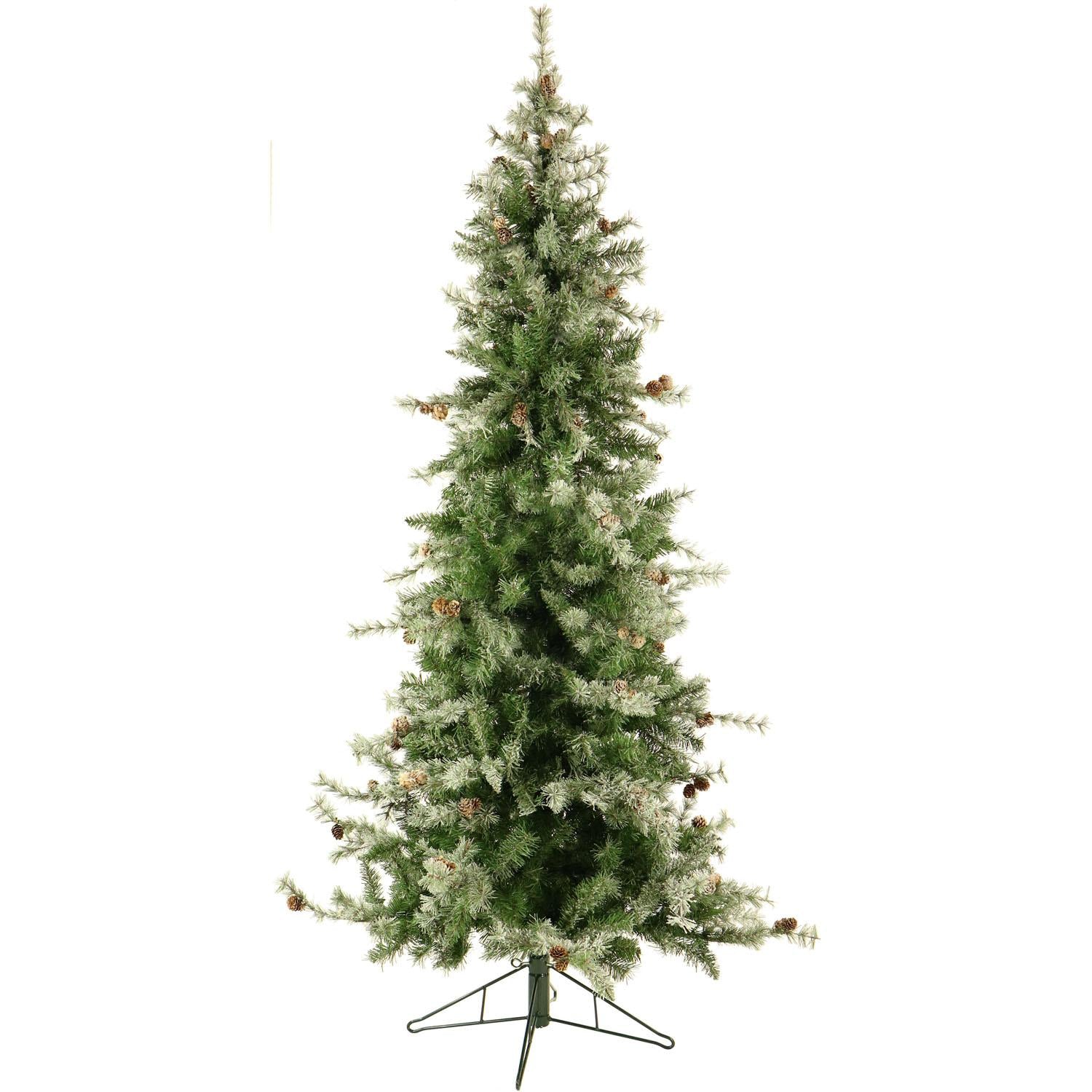 Fraser Hill Farm 9 Ft. Buffalo Fir Slim Artificial Christmas Tree with Multi-Color LED String Lighting