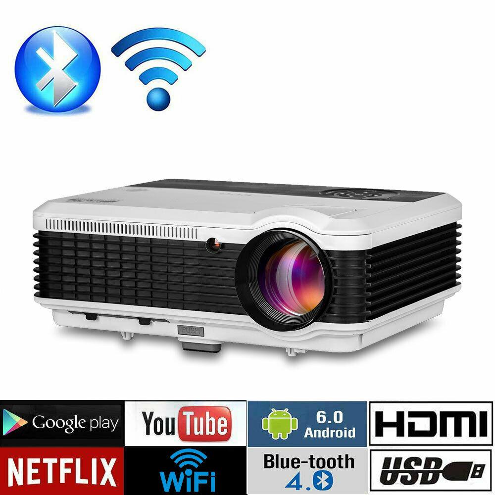 6000lms full hd android blue-tooth wifi projector home theater wireless tv game