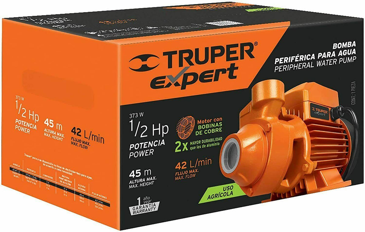 truper centrifugal 1/2" hp electric water pump pool garden farm aluminum pond