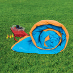 Banzai Sun 'N Splash Fun 12' x 9' x 7' Kids Inflatable Outdoor Backyard Bounce House and Water Slide Splash Park Toy w/ Bouncer,
