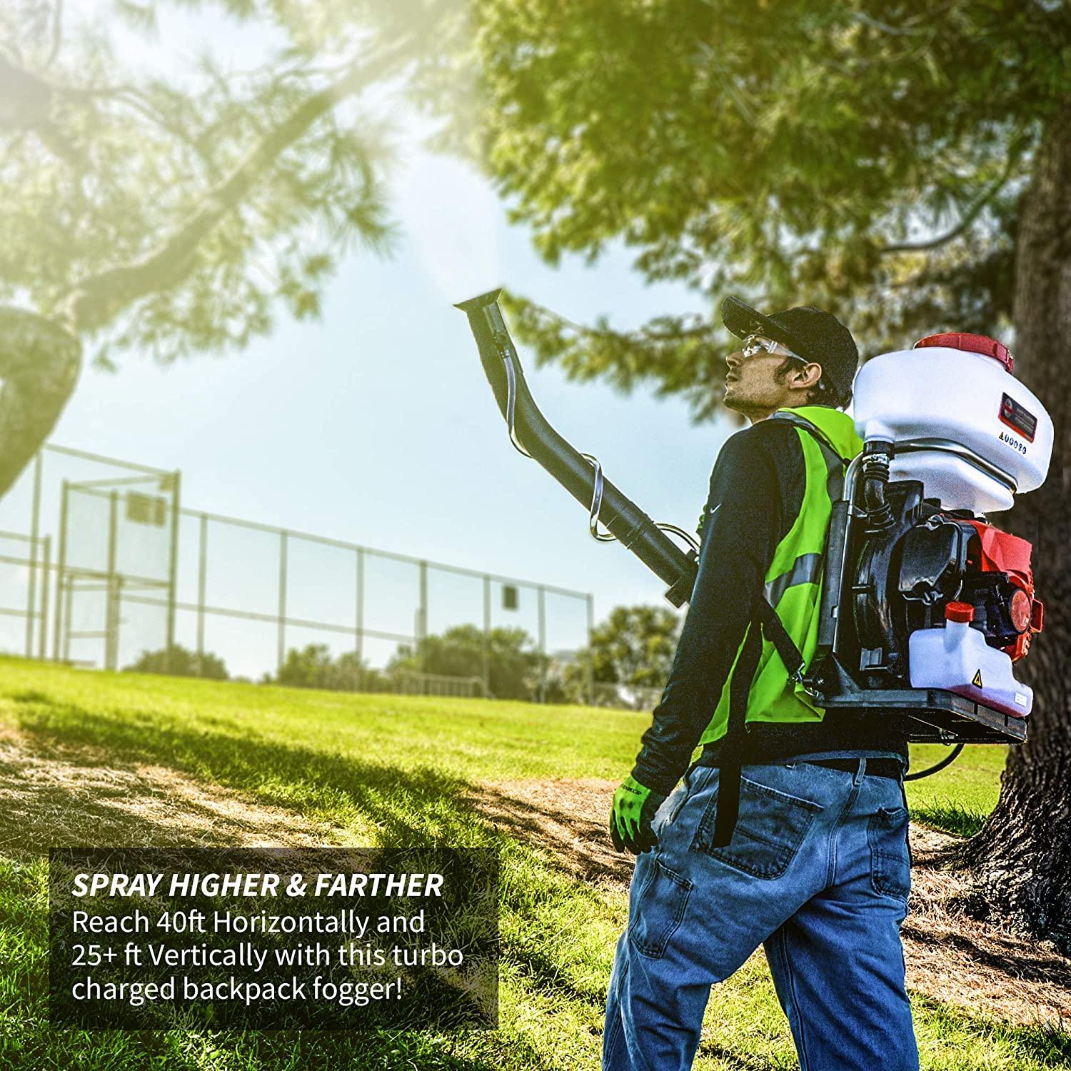 tomahawk turbo boosted backpack mosquito fogger leaf blower ulv sprayer machine for disinfectant and insect pest control with gas powered engine…