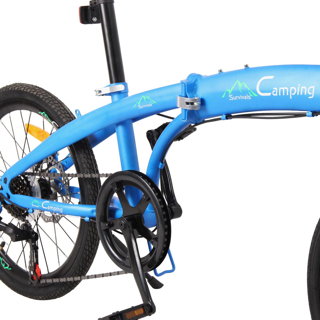 Folding Bikes for Women,Adult Folding Bike with 7 Speed, Adjustable Height Portable Adult Bike, Folding Bicycle with 20" Wheels, Compact Leisure Foldable Bike for Work, School, B