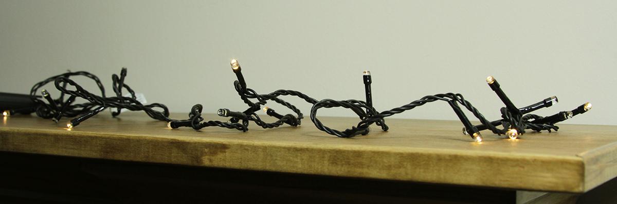 Kaemingk 608ct Battery Operated LED 8-Function Christmas Lights White - 149' Black Wire