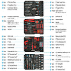 515 PCS General Household Tool Kit Aluminum Trolley Case Tool Set for Men | 4-Drawer Hand Tool Set for Home Repair, Car, Garage, Maintenance, Auto Repair Toolbox with Wheel