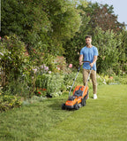 18 V Battery Lawn Mower (36 V with Two 18 V 2.5 Ah Batteries Supplied) - 33 cm - Adjustable Cutting Height - Basket 35 Litres BCMW3318L2-QW