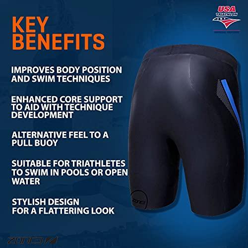 Zone3 Neoprene Buoyancy Shorts Originals 5/3mm (Black/Blue, Medium)