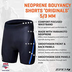 Zone3 Neoprene Buoyancy Shorts Originals 5/3mm (Black/Blue, Medium)