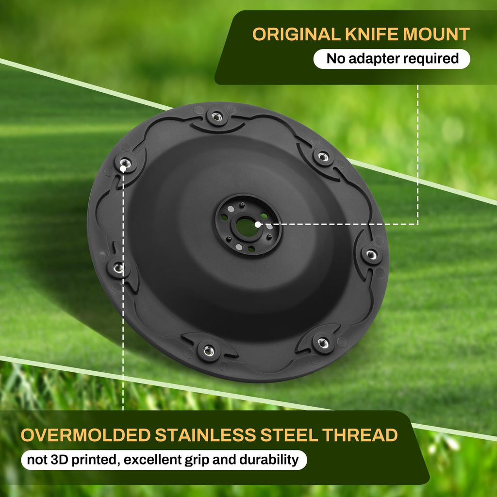 [Upgrade] 2Pcs Blade Discs + 14Pcs Blades Compatible with  LUBA 1 AWD and LUBA 2 AWD (up to Model Year 2024), Robotic Lawn Mower Blade Disc