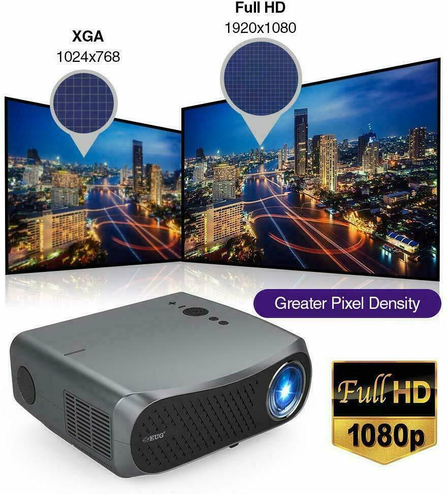 native 1080p home theater projector 4k daytime movie video hdmi usb 8500lms  tv