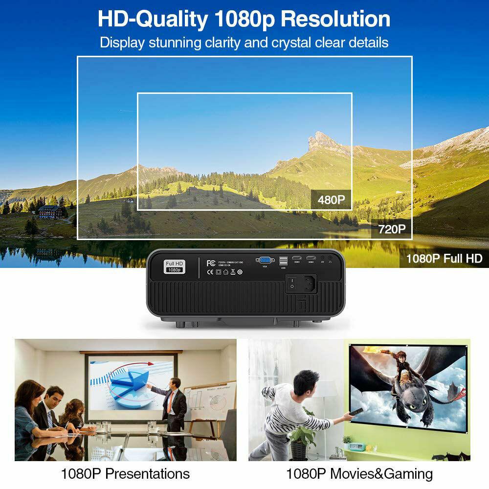 home theater projector native 1080p movie video proyector 1920*1080 hdmi usb tv