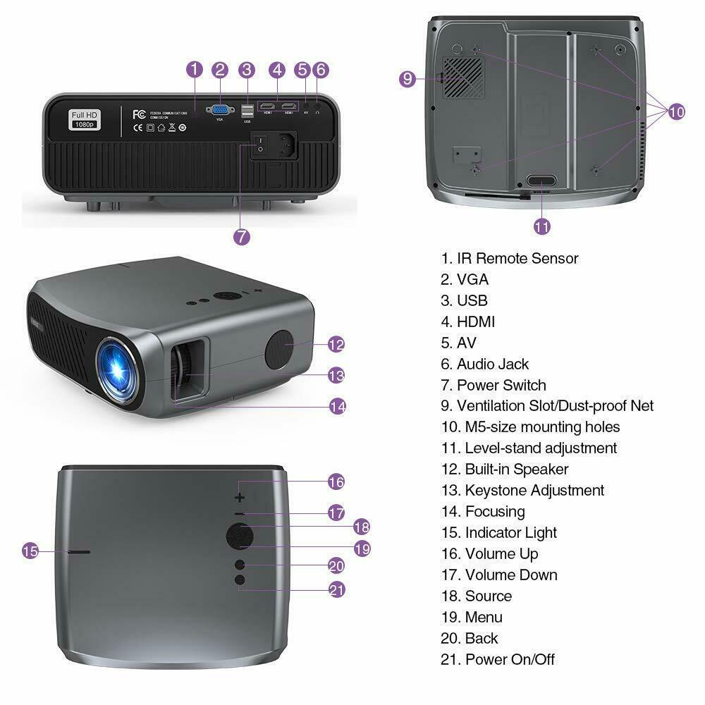 8500lm 10000：1 android 5g wifi projector 4k movie home theater game tv netflix