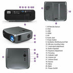 8500lm 10000：1 android 5g wifi projector 4k movie home theater game tv netflix