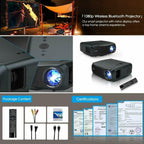 8500lms led lcd projector native 1080p proyector movie 200'' big screen tv game