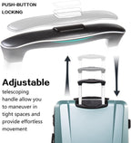 Luggage 3 Piece Sets PC+ABS Spinner Suitcase 20 inch 24 inch 28 inch