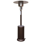 BizChair Patio Outdoor Heating-Bronze Stainless Steel 40,000 BTU Propane Heater with Wheels for Commercial &amp; Residential Use-7.5 Feet Tall