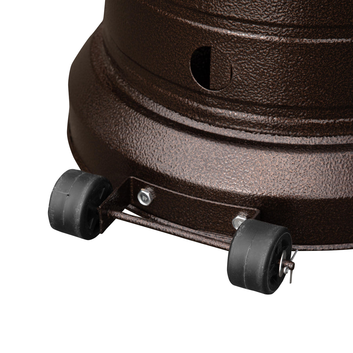 BizChair Patio Outdoor Heating-Bronze Stainless Steel 40,000 BTU Propane Heater with Wheels for Commercial &amp; Residential Use-7.5 Feet Tall