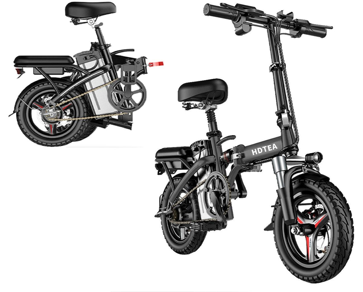 Sunvit Electric Bikes for Folding,250W eBike,Electric Bicycle with Ten-weight Shock Absorption,Black