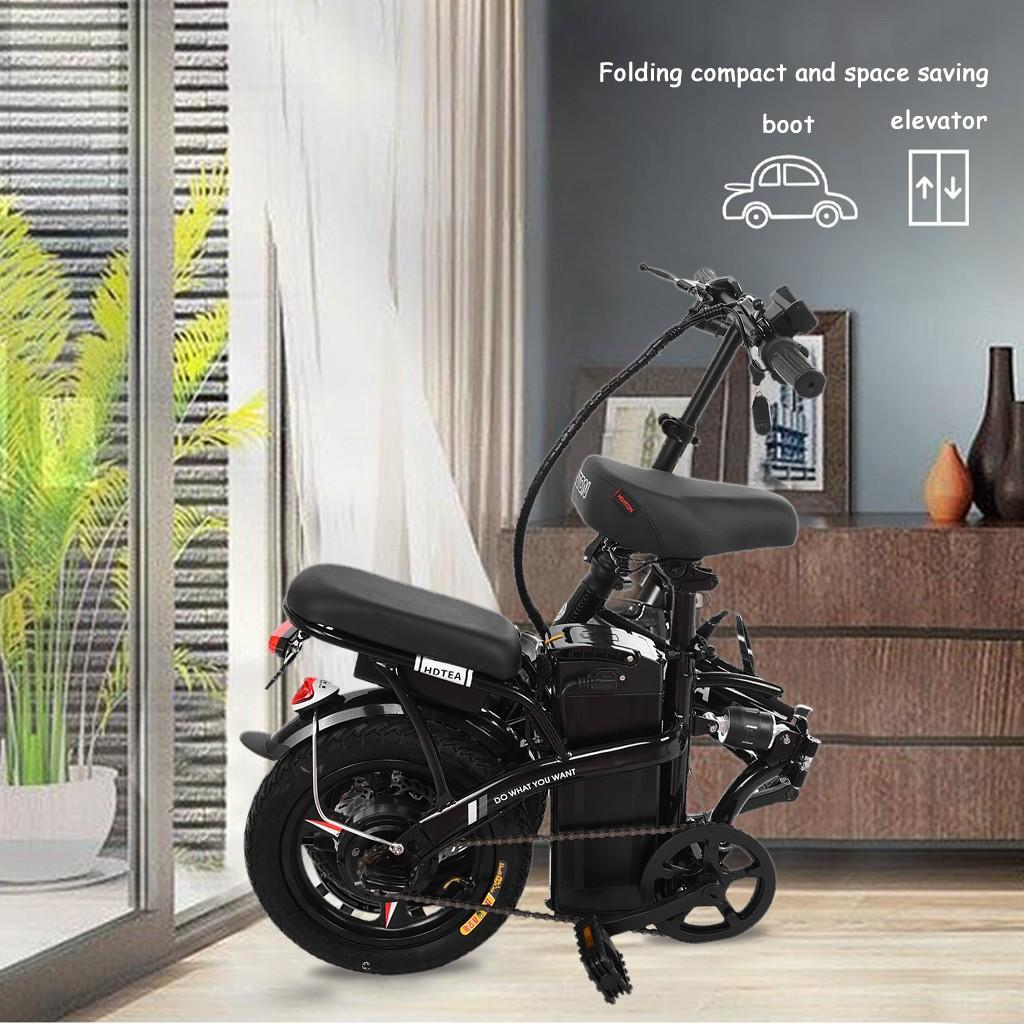 Sunvit Electric Bikes for Folding,250W eBike,Electric Bicycle with Ten-weight Shock Absorption,Black