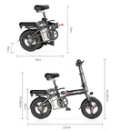 Sunvit Electric Bikes for Folding,250W eBike,Electric Bicycle with Ten-weight Shock Absorption,Black