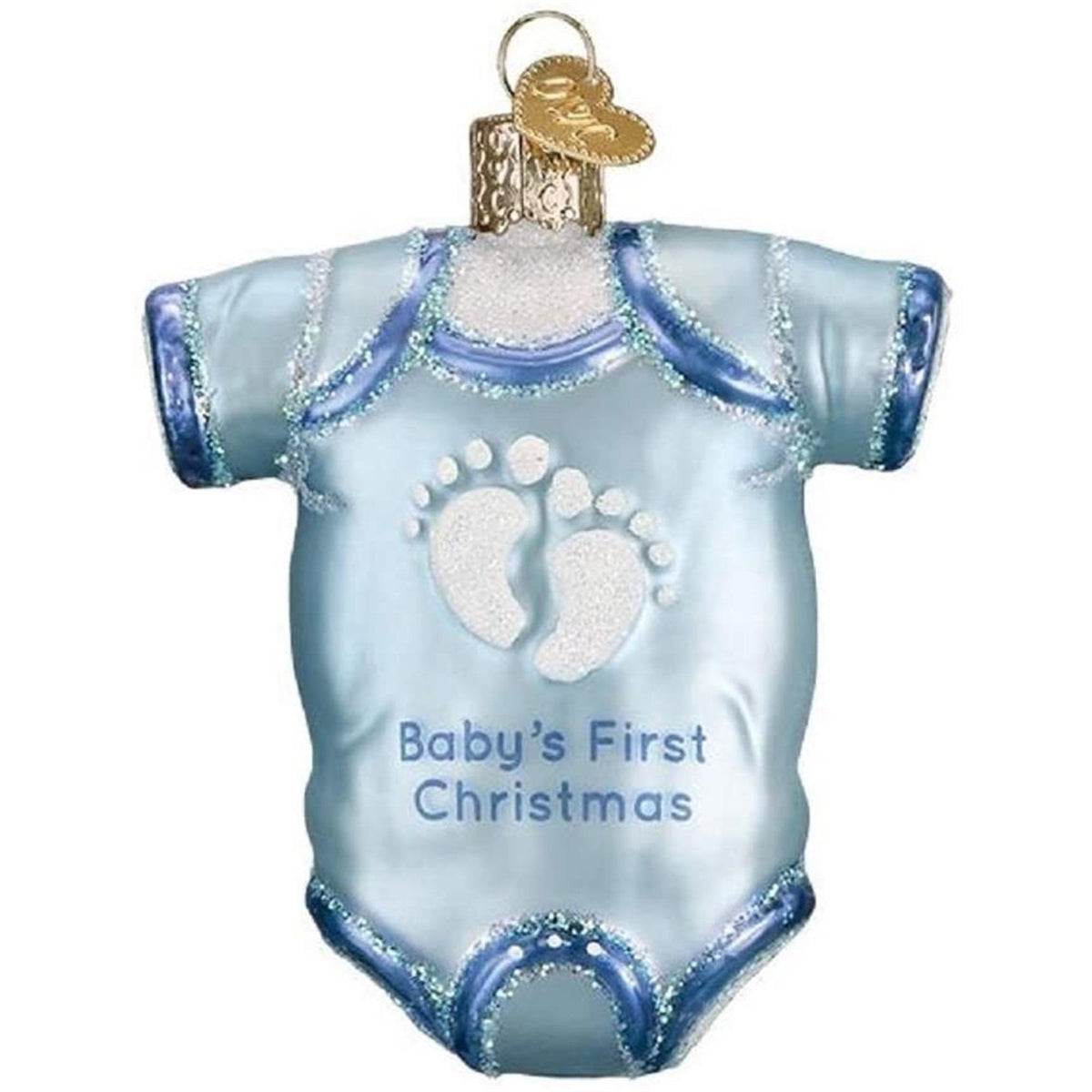 Old World Christmas Baby Boy Glass Ornament Set 4 Piece