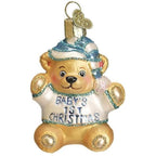 Old World Christmas Baby Boy Glass Ornament Set 4 Piece