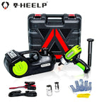 Car Jack Lift 5 Ton 12V DC Electric Hydraulic Floor Jack Tire Inflator Pump Kits
