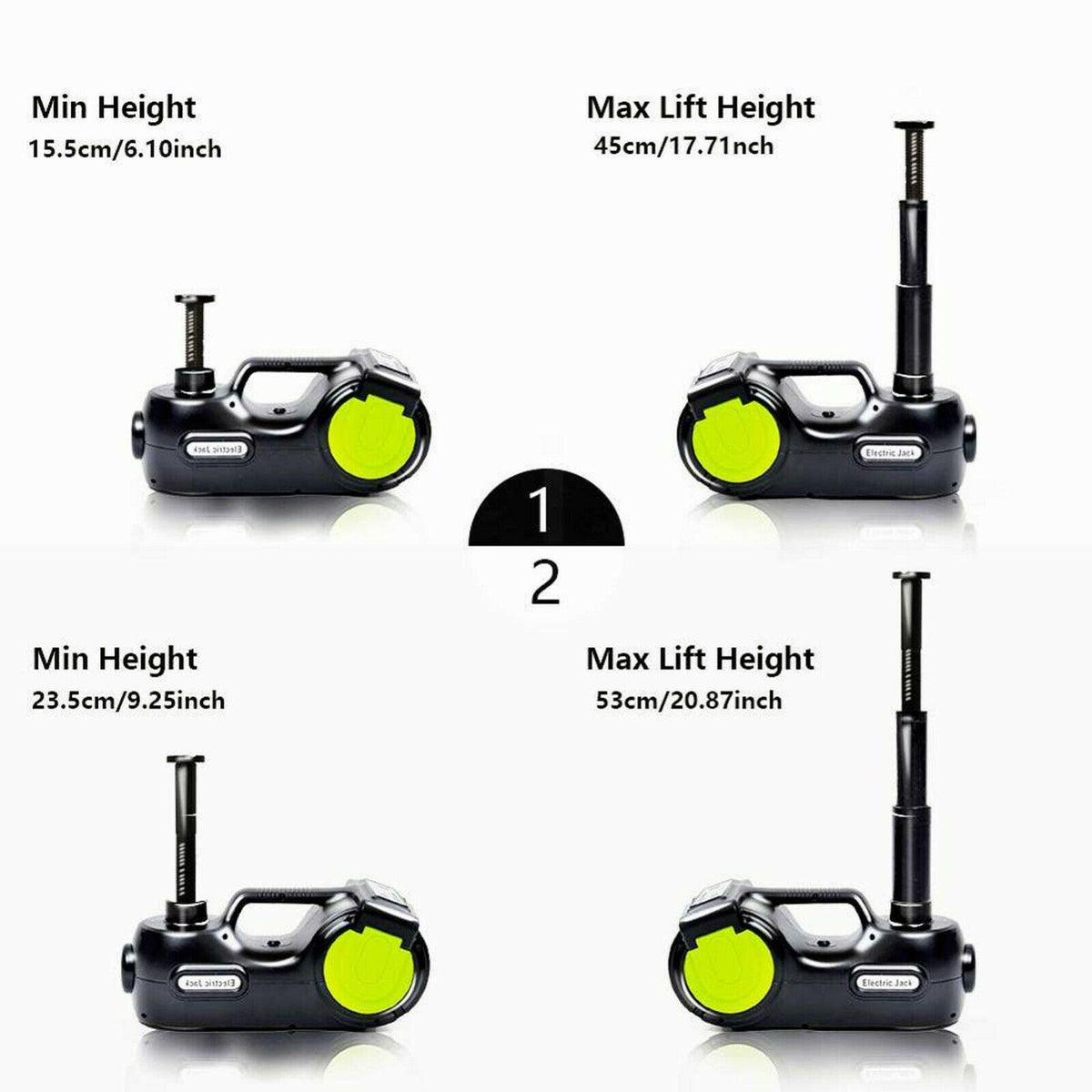 Car Jack Lift 5 Ton 12V DC Electric Hydraulic Floor Jack Tire Inflator Pump Kits