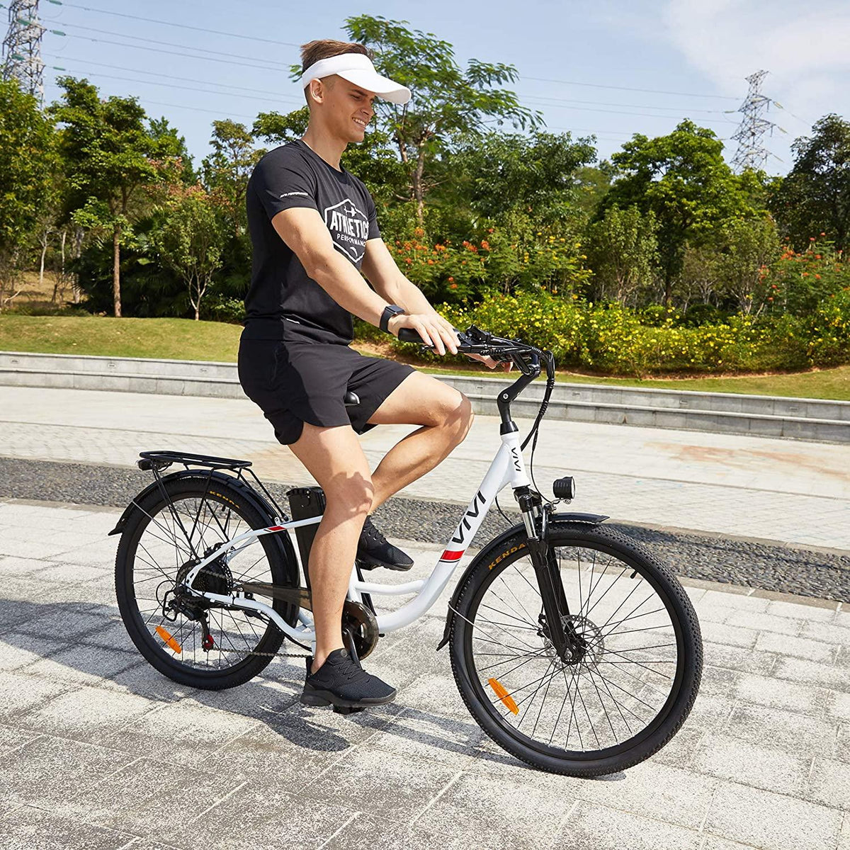 VIVI 26" Electric Cruiser Bike,350W Electric Bike/City Ebike with Removable 36V 8Ah Lithium-ion Battery, 7 Speed Commuter Electric Bicycles,20MPH &amp; 50 Mile RanAdult Electric Bikes