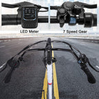 VIVI 26" Electric Cruiser Bike,350W Electric Bike/City Ebike with Removable 36V 8Ah Lithium-ion Battery, 7 Speed Commuter Electric Bicycles,20MPH &amp; 50 Mile RanAdult Electric Bikes