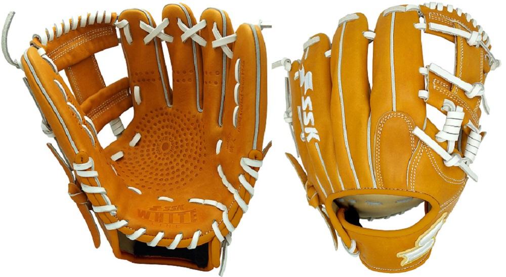 2020 SSK S20WLIWR 11.5" White Line Baseball Glove Infield Spiral I Web
