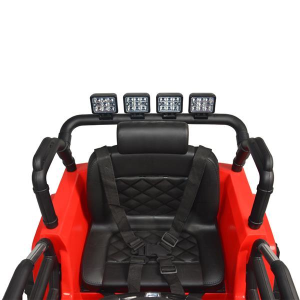 Kids 12V Ride On Cars 3 Speeds SUV Electric Truck Cars Power Wheels RC Toy w/ Remote Control,MP3 aux,Spring Suspension,LED Headlights (Red)