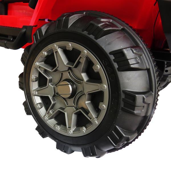 Kids 12V Ride On Cars 3 Speeds SUV Electric Truck Cars Power Wheels RC Toy w/ Remote Control,MP3 aux,Spring Suspension,LED Headlights (Red)