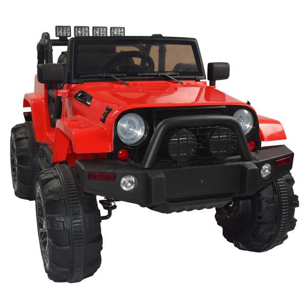 Kids 12V Ride On Cars 3 Speeds SUV Electric Truck Cars Power Wheels RC Toy w/ Remote Control,MP3 aux,Spring Suspension,LED Headlights (Red)