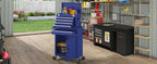 5-Drawers Tool Chest, 2-in-1 Rolling Tool Box with Wheels and Drawers, Detachable StoraToolbox with Lock, Heavy-Duty Metal Tool Cart for Garage, Workshop (Blue)