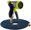 HMBB Garden Hose Nozzles, Upgraded Portable Expandable Water Hose Flexible Garden Hose Retractable Garden Rubber Hose Water Gun Car Wash Watering Irrigation Tools Home Essential (Color : Blue, Size :