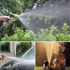 HMBB Garden Hose Nozzles, Upgraded Portable Expandable Water Hose Flexible Garden Hose Retractable Garden Rubber Hose Water Gun Car Wash Watering Irrigation Tools Home Essential (Color : Blue, Size :