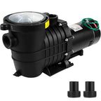 vevor swimming pool pump in/above ground pool pump 2 hp 5280 gph w/ strainer