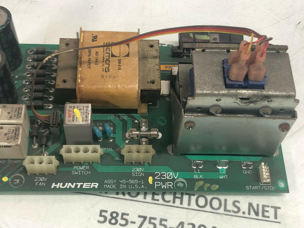 Hunter Engineering Wheel r Power Board Part # 45-565-1 455651 P140