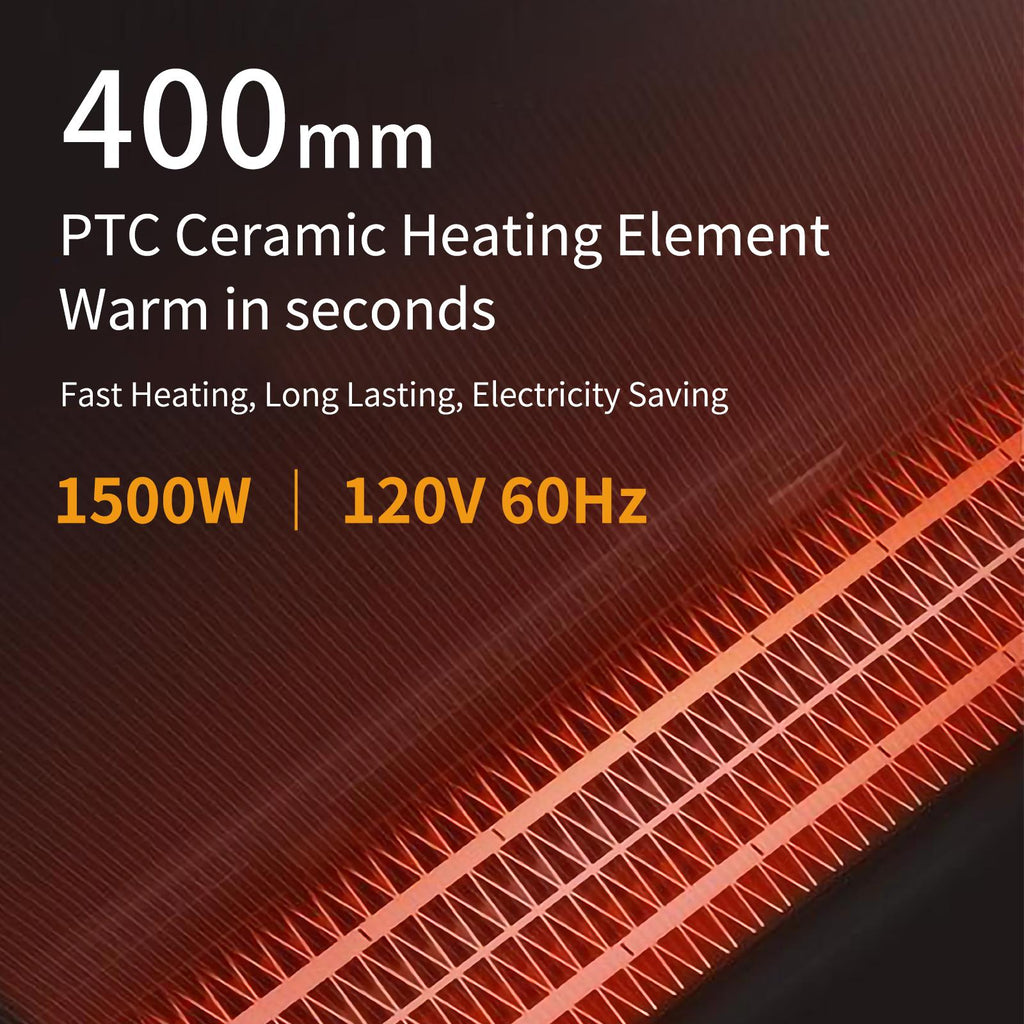 Electric Space Heater 1500W,Whole Room Tower Space Heater with Remote 4 Heat Modes Setting, Overheating Protection, for Bedroom, Office, and Indoor Use, White,32"