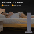 Electric Space Heater 1500W,Whole Room Tower Space Heater with Remote 4 Heat Modes Setting, Overheating Protection, for Bedroom, Office, and Indoor Use, White,32"